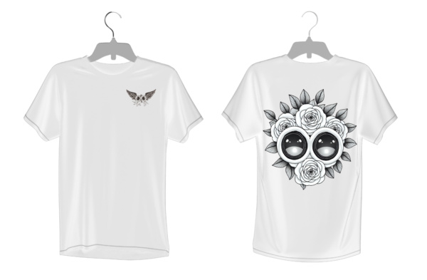 BMW Headlight & Roses T-Shirt - Image 2